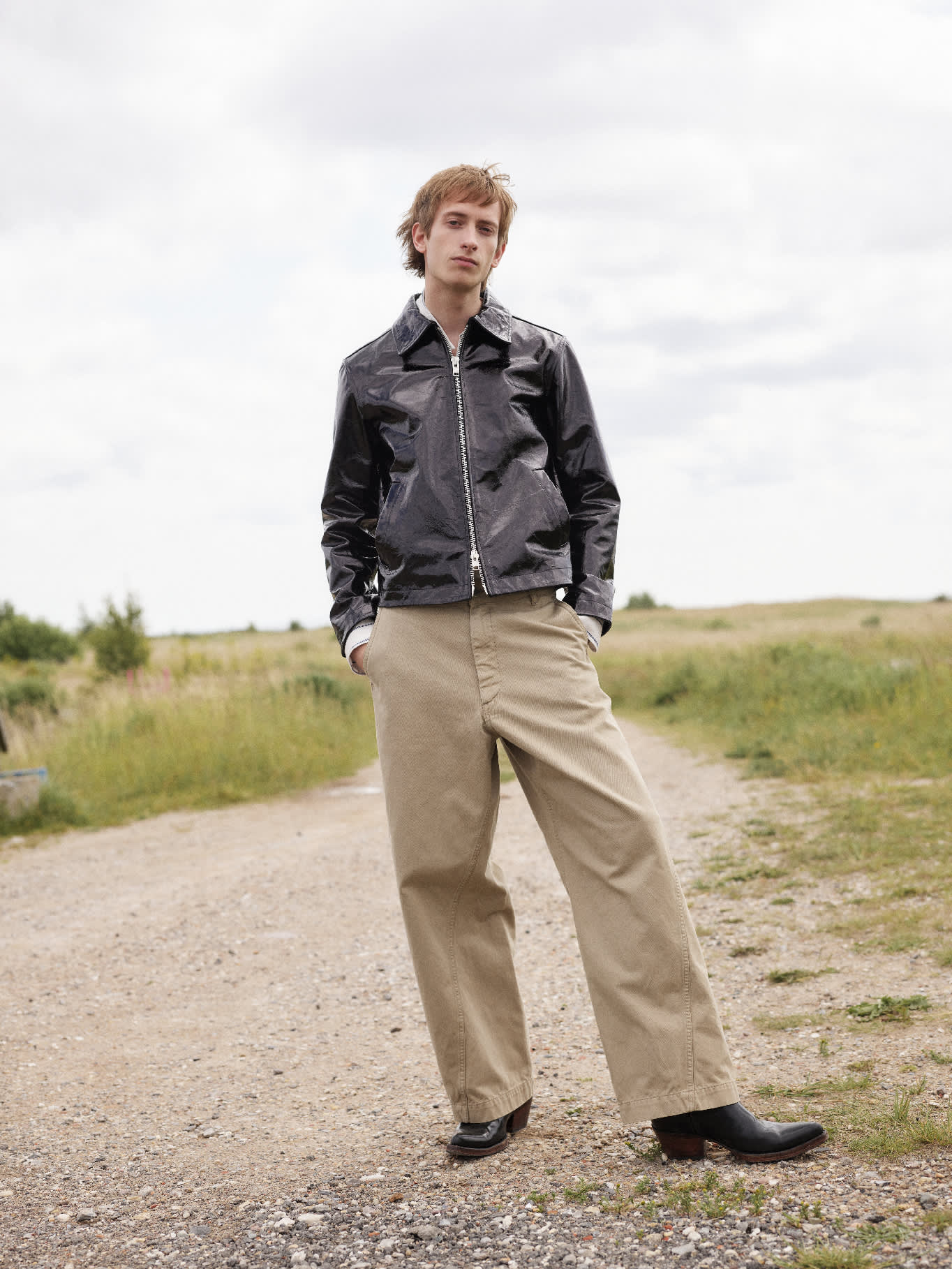 Short Leather Jacket Patent - Image 2