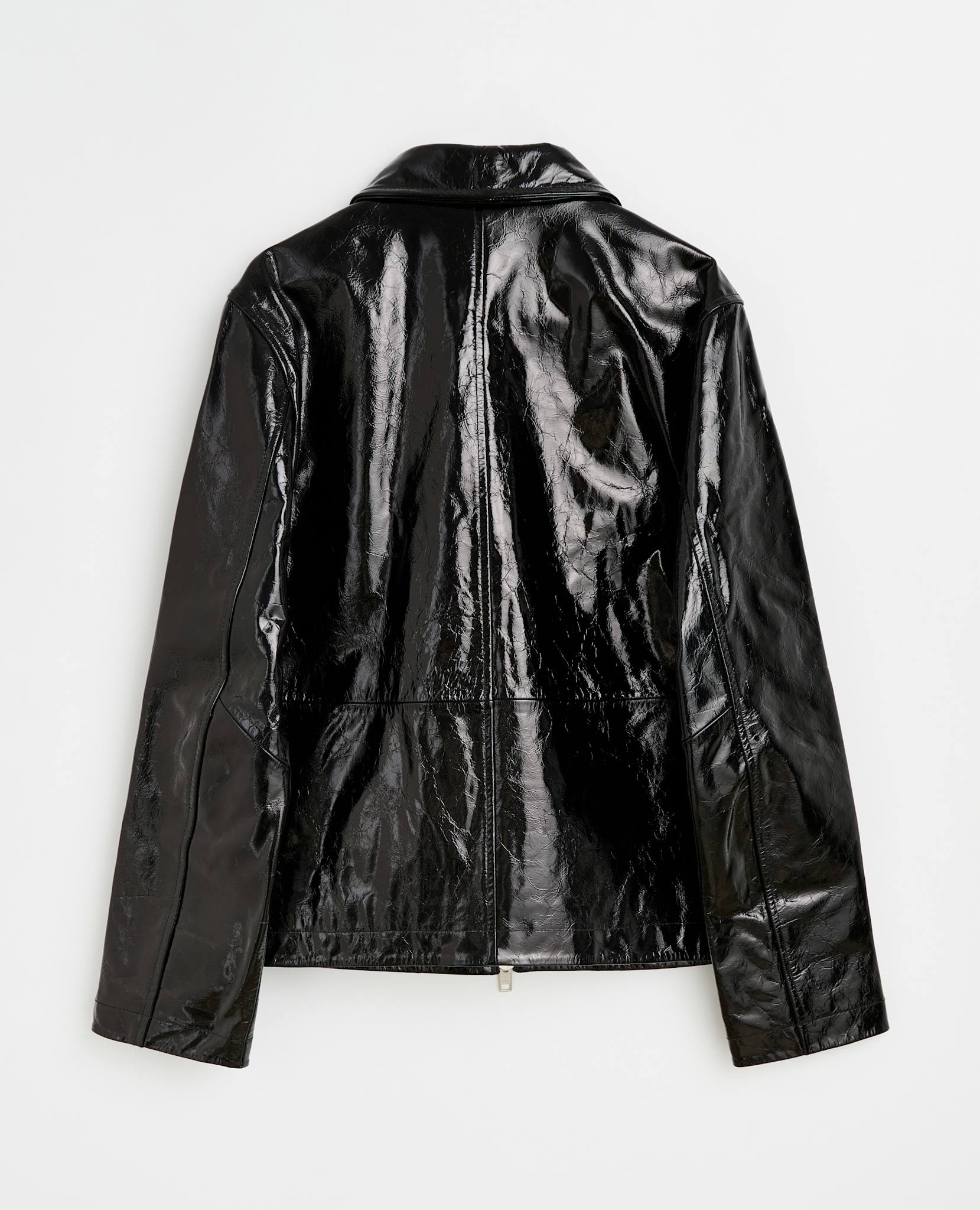Short Leather Jacket Patent - Image 3