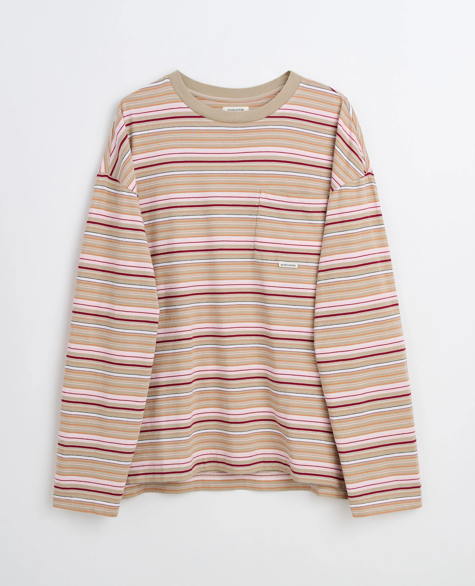STRIPE LS POCKET TEE