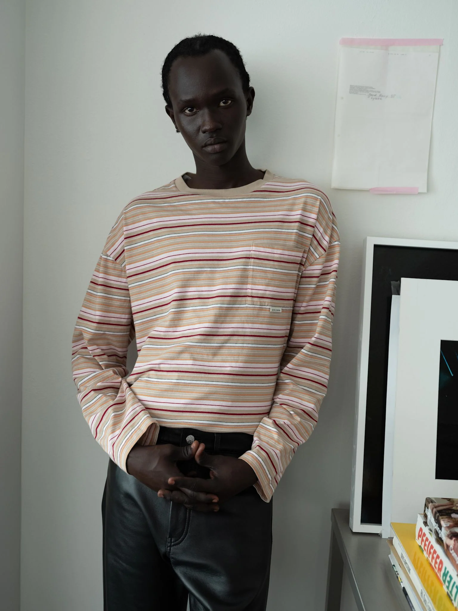STRIPE LS POCKET TEE - Image 2