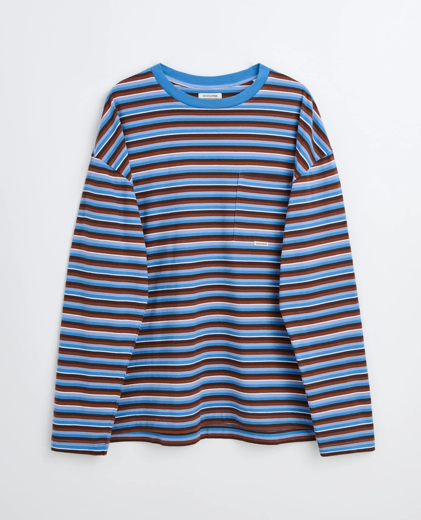 STRIPE LS POCKET TEE